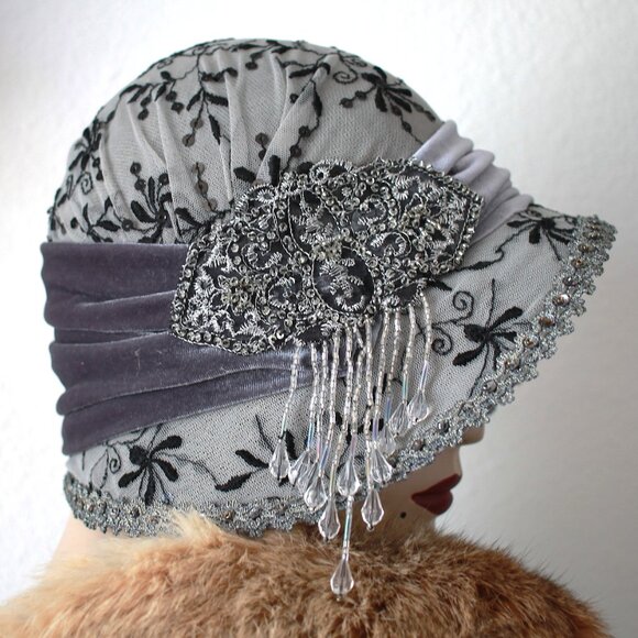 1920s Vintage Style Wide Brim Hat
